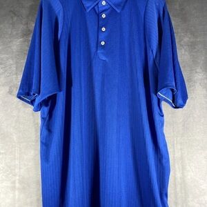 Adidas Polo Shirt Men's XL Blue Golf Performance Climacool‎ Athletic Activewear
